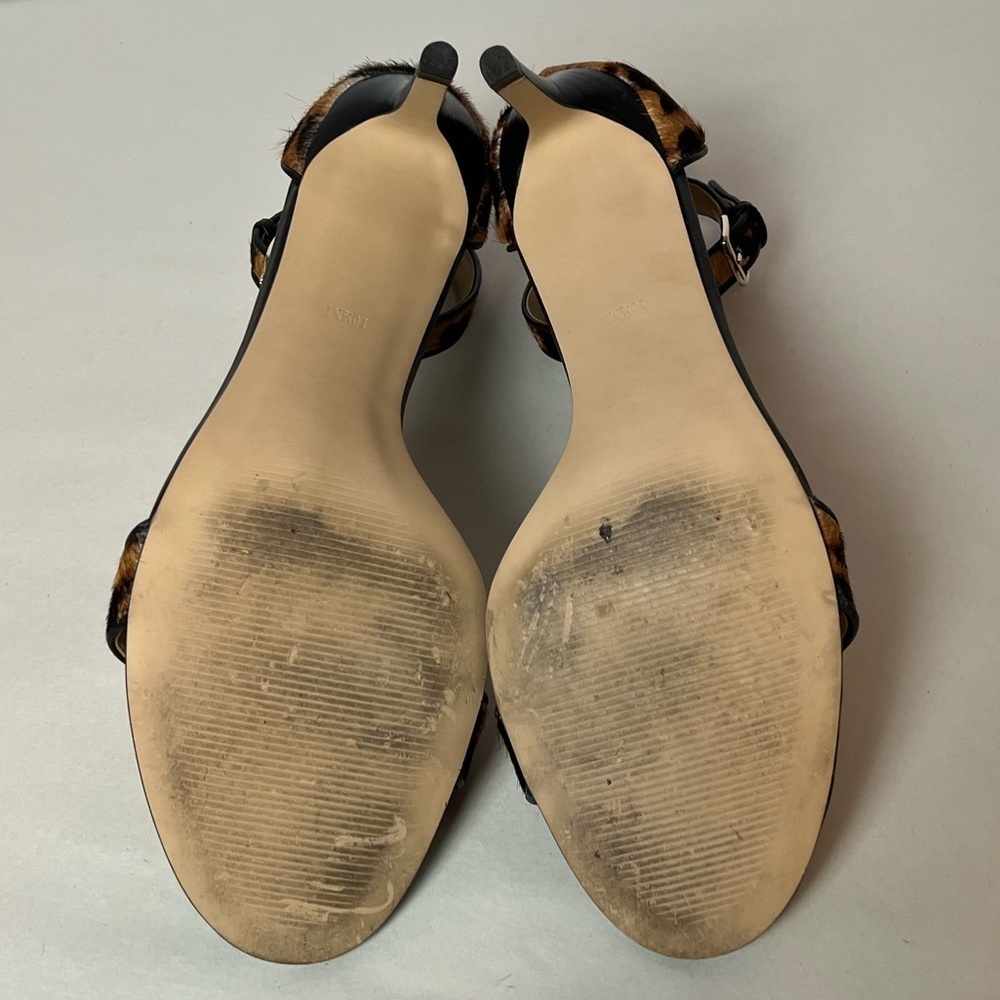 Talbots Trulli Ankle Strap Calf Hair Leopard Heel size 10.5 - Picture 8 of 8
